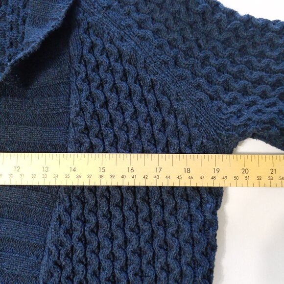 Patagonia Womens Cardigan Sweater Open Front Navy Blue Long Sleeve Cable Knit XS - Picture 3 of 12